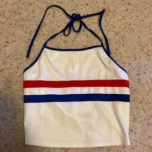 Forever 21 red white and blue crop top.